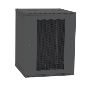 Шафа Серверна Настінна 22 юніти ширина 600 глибина 450 мм чорного кольору двіері перфоровані