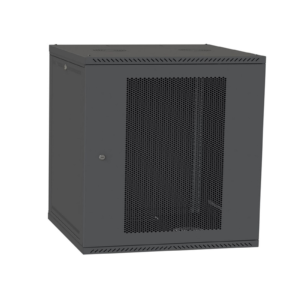 Шафа Серверна Настінна 12 юнітів ширина 600 глибина 600 мм чорного кольору двіері перфоровані