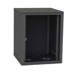 Шафа серверна СН 18 юнітів ширина 600 глибина 600 чорна двері скло