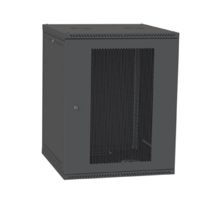 Шафа Серверна Настінна 22 юніти ширина 600 глибина 600 мм чорного кольору перфорація
