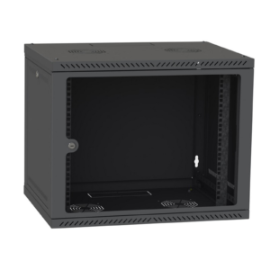 Шафа серверна СН 9 юнітів ширина 600 глибина 450 чорна двері скло чорного кольору