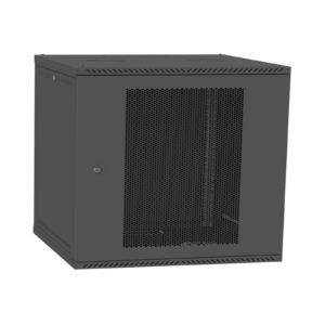 Шафа Серверна Настінна 9 юнітів ширина 600 глибина 600 мм чорного кольору двіері перфоровані