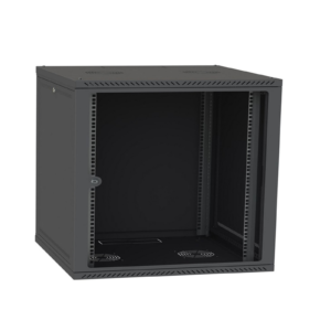 Шафа серверна СН 9 юнітів ширина 600 глибина 600 чорна двері скло чорного кольору
